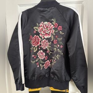 Forever 21 Embroidered Bomber Jacket